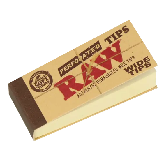 RAW Perforated Wide Filter Tips – Natural Hemp & Cotton
