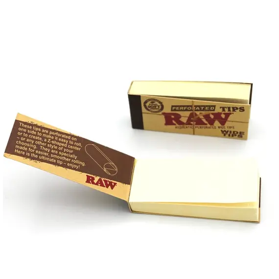 RAW Perforated Wide Filter Tips – Natural Hemp & Cotton, 3 image