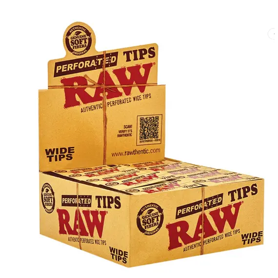 RAW Perforated Wide Filter Tips – Natural Hemp & Cotton, 4 image
