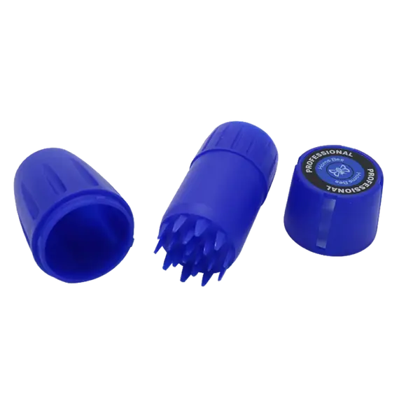 Plastic Herb Grinder Jar with Built-In Storage, Color: Blue, 3 image