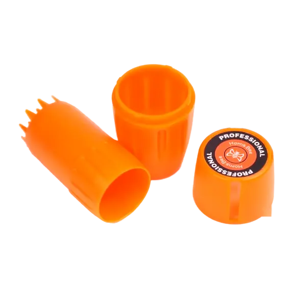 Plastic Herb Grinder Jar with Built-In Storage, Color: Orange, 3 image