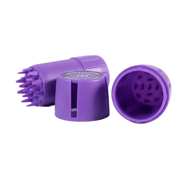 Plastic Herb Grinder Jar with Built-In Storage, Color: Purple, 3 image
