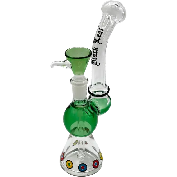 Black Leaf 190mm Compact Green Bong: Sleek and Durable, 2 image