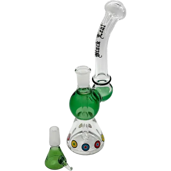 Black Leaf 190mm Compact Green Bong: Sleek and Durable, 3 image