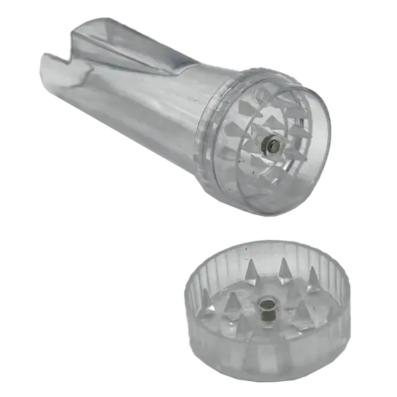 Clipper Lighter Holder with Built-In Grinder, Color: Transparent, 2 image