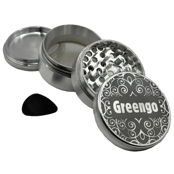 Металлический серебристый гриндер Greengo 4 части, изображение 3