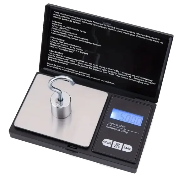 Электронные карманные весы FONWET 0.01–500 г с функцией тары