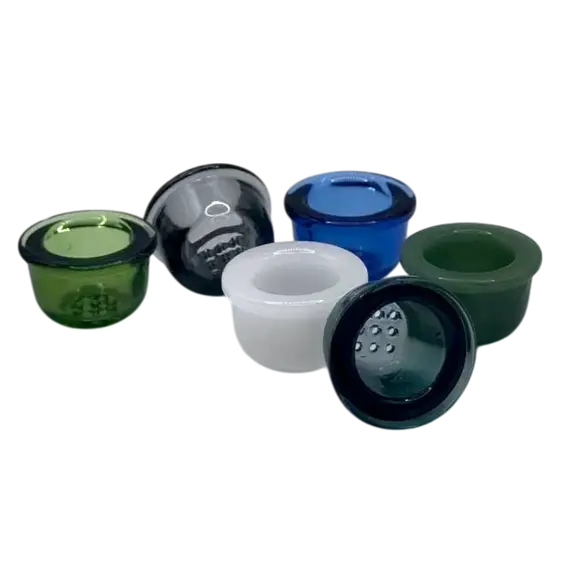 Glass Screens for Bongs and Bottles - Various Colors, Color: Lime, 3 image