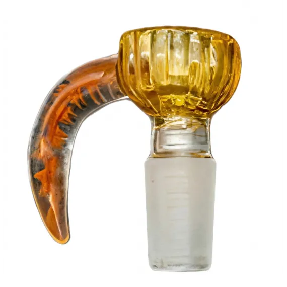 Ox Horn Glass Bowl 14.5mm - Style Meets Functionality, Color: Orange