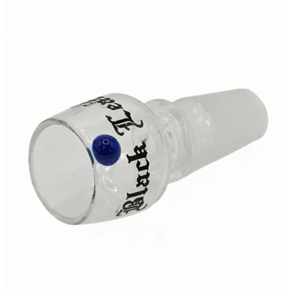 Rounded Glass Bowl Black Leaf 18.8 mm, Bowl Joint Size: 18.8, Color: Blue, 2 image