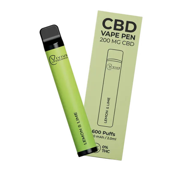 CBD Disposable Vape Pen with Lemon & Lime Slush – 200mg, 2 image