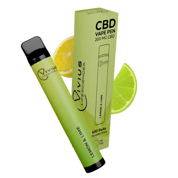 CBD Disposable Vape Pen with Lemon & Lime Slush – 200mg, 3 image