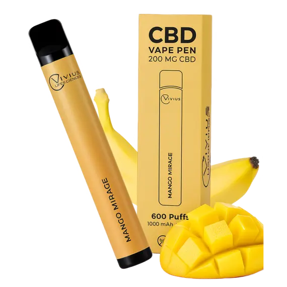 Mango Mirage Disposable CBD Vape Pen – 200mg, 600 Puffs, THC-Free, 3 image