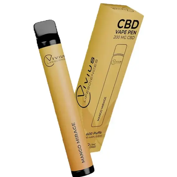 Mango Mirage Disposable CBD Vape Pen – 200mg, 600 Puffs, THC-Free, 2 image