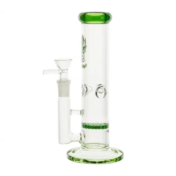 Straight Glass Mini Bong Dr. Green with Honeycomb Percolator