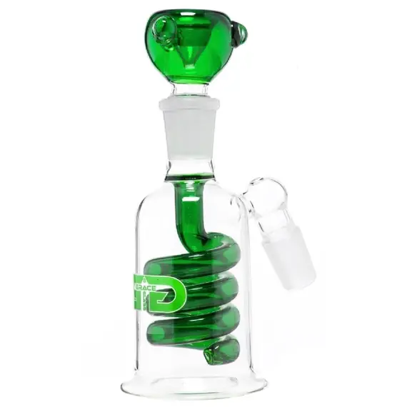 Green Precooler with Spiral Perc by Grace Glass (GG Bowl Included)