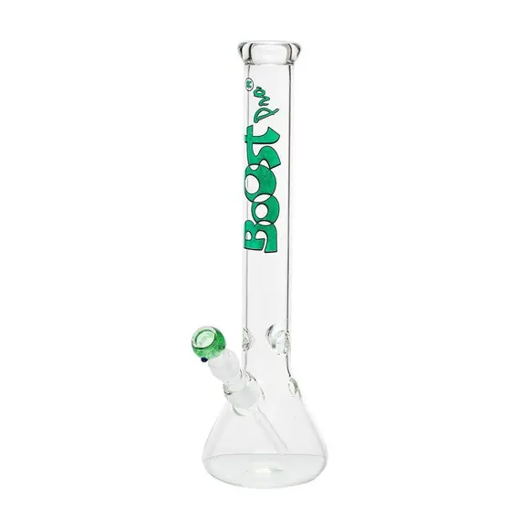 Boost Pro Glass Classic Beaker Bong (Green), Color: Green