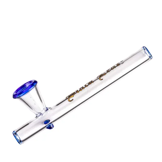 Black Leaf Shotgun Slim Blue Glass Pipe, 2 image