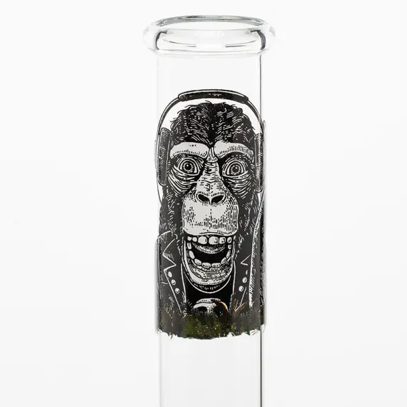 Glass Bong Greenline Monkey Print, 2 image