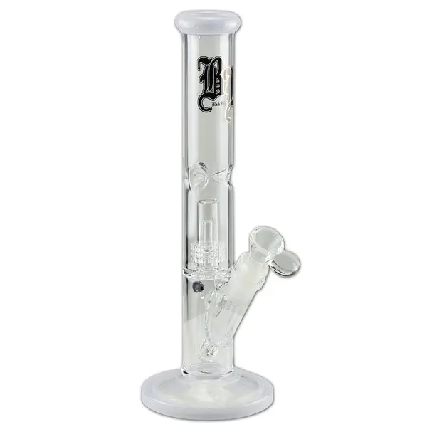 Straight Glass Bong with Matrix Percolator by Black Leaf