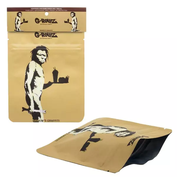 G-Rollz | Banksy's Fast Food Caveman Vacuum Storage Bag 100x125 mm