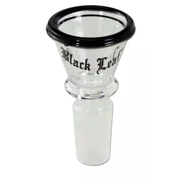 Conical Glass Bucket Black Leaf 14.5 mm