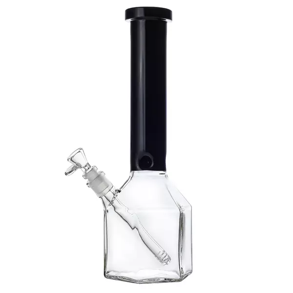 Turbo Black Glass Bong with Large Bowl