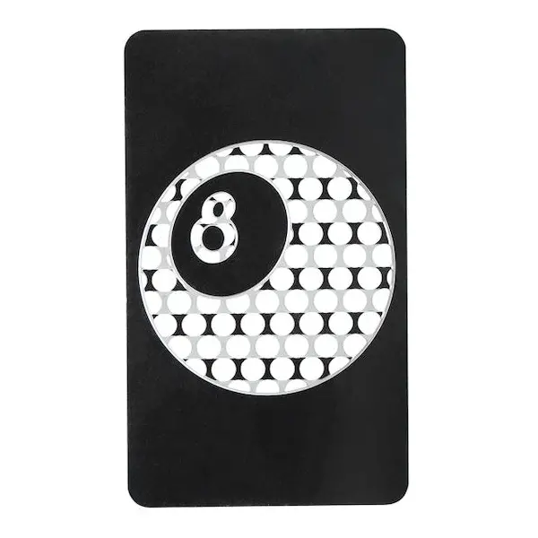8 Ball Metallic Grinder Card