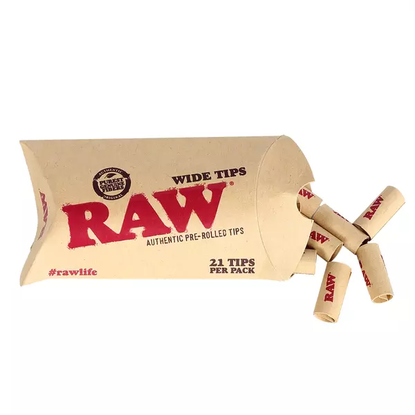 Wide Pre-Rolled Tips by Raw