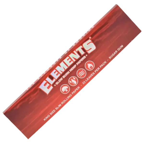 Rolling Papers Elements King Size Slim Red with Filters
