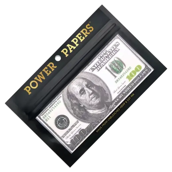 $100 Dollar Bill Rolling Papers with Filter Tips by Power Papers