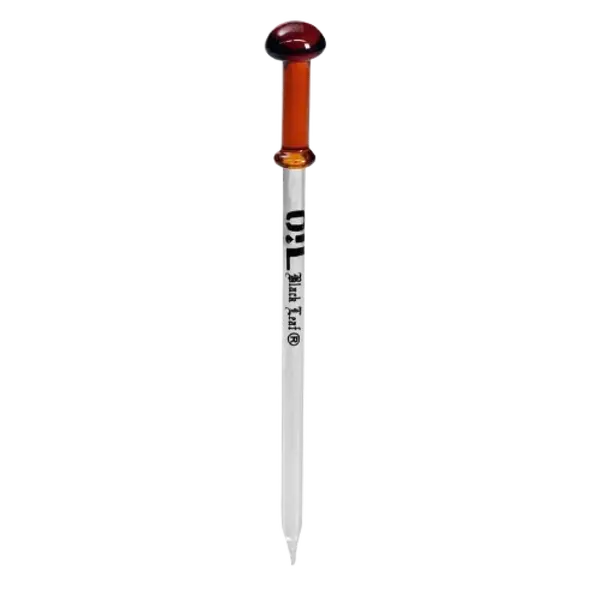 Black Leaf Glass Dabber: Precision Meets Durability, Color: Red