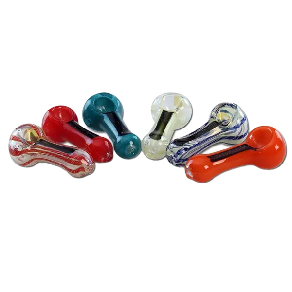 Colorful Borosilicate Glass Pipe with Kick Hole - Perfect for Every Smoker, Length: 8, Color: Red