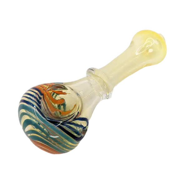 Artistic Glass Pipes with Large Bowls and Unique Designs, Color: White