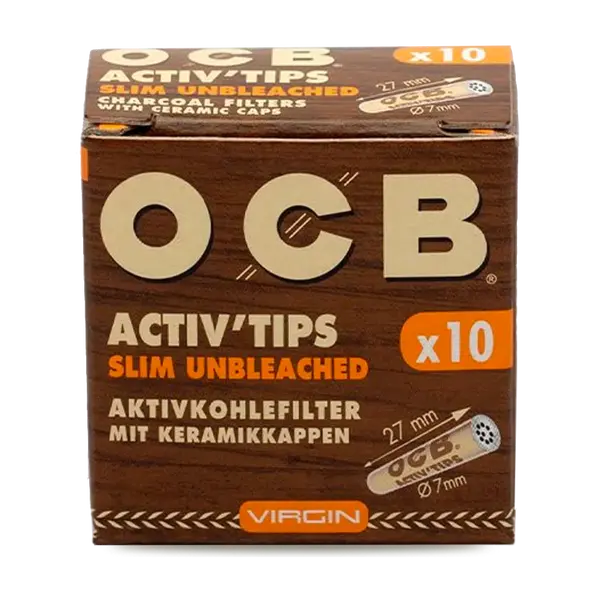 OCB Activ Tips Slim Charcoal Filters: Pure & Smooth