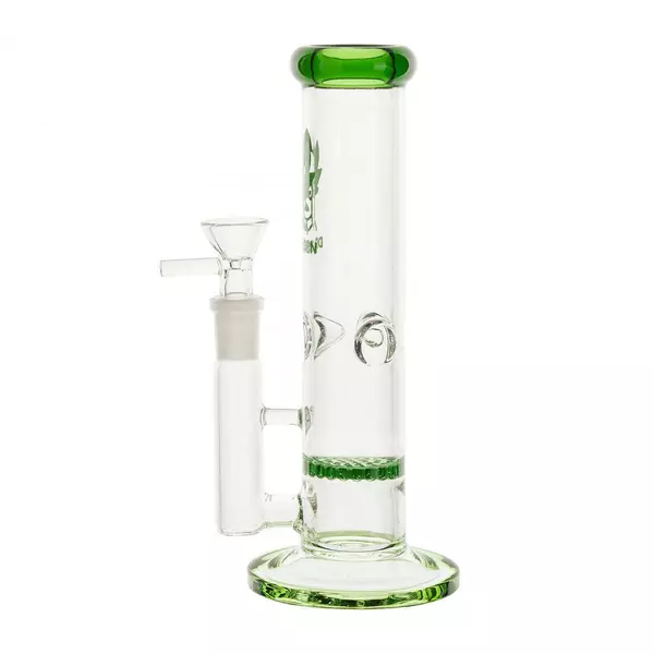Straight Glass Mini Bong Dr. Green with Honeycomb Percolator