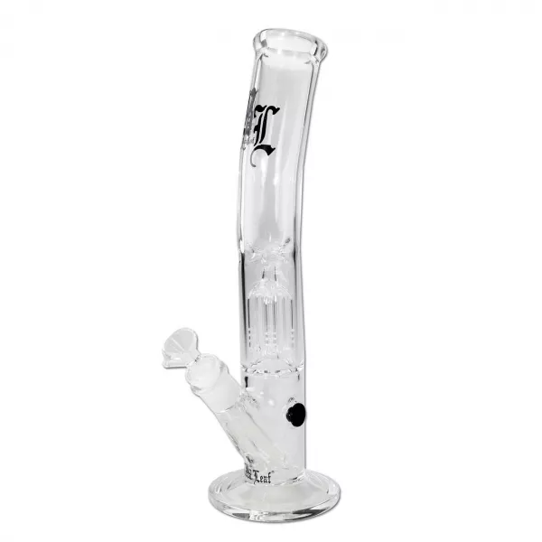 Straight Glass Bong with Tree Percolator by Black Leaf