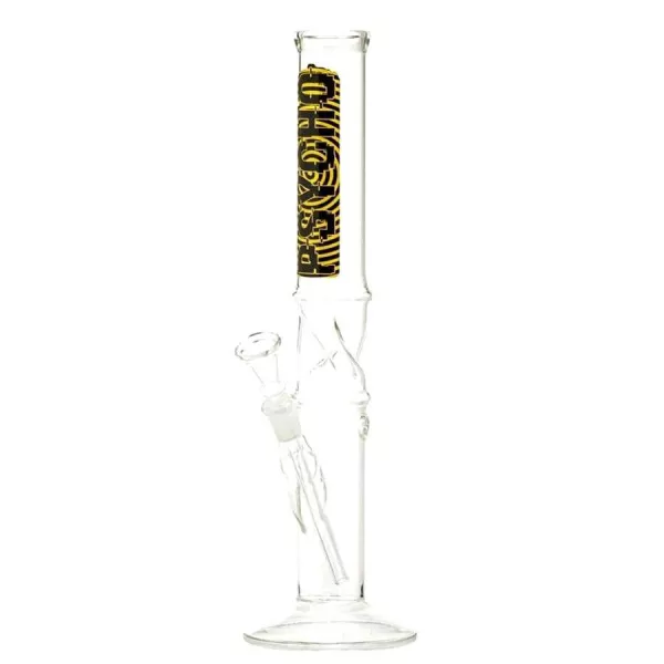 Straight Glass Bong Psycho with Curved Shaft