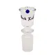 Glass Bowl Black Leaf Large 18.8 mm, Bowl Joint Size: 18.8, Color: Blue