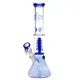 Glass Bong Small Boy Blue Beaker Spiral Perc by Grace Glass