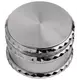 Silver Ribbed Metal Grinder 63mm, Color: Silver