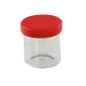 Glass Jar with Silicone Lid 10ml, Color: Red