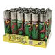 Clipper Mini Green Leaves Lighter (Various Colors), Color: Red