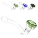 Amsterdam Glass Pipe 11cm (various colors), Color: Green