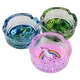Black Leaf Glass Ashtray (Various Colors), Color: Pink