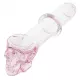 Glass Skull Pipe (Multi-Colored) 12cm, Color: Pink